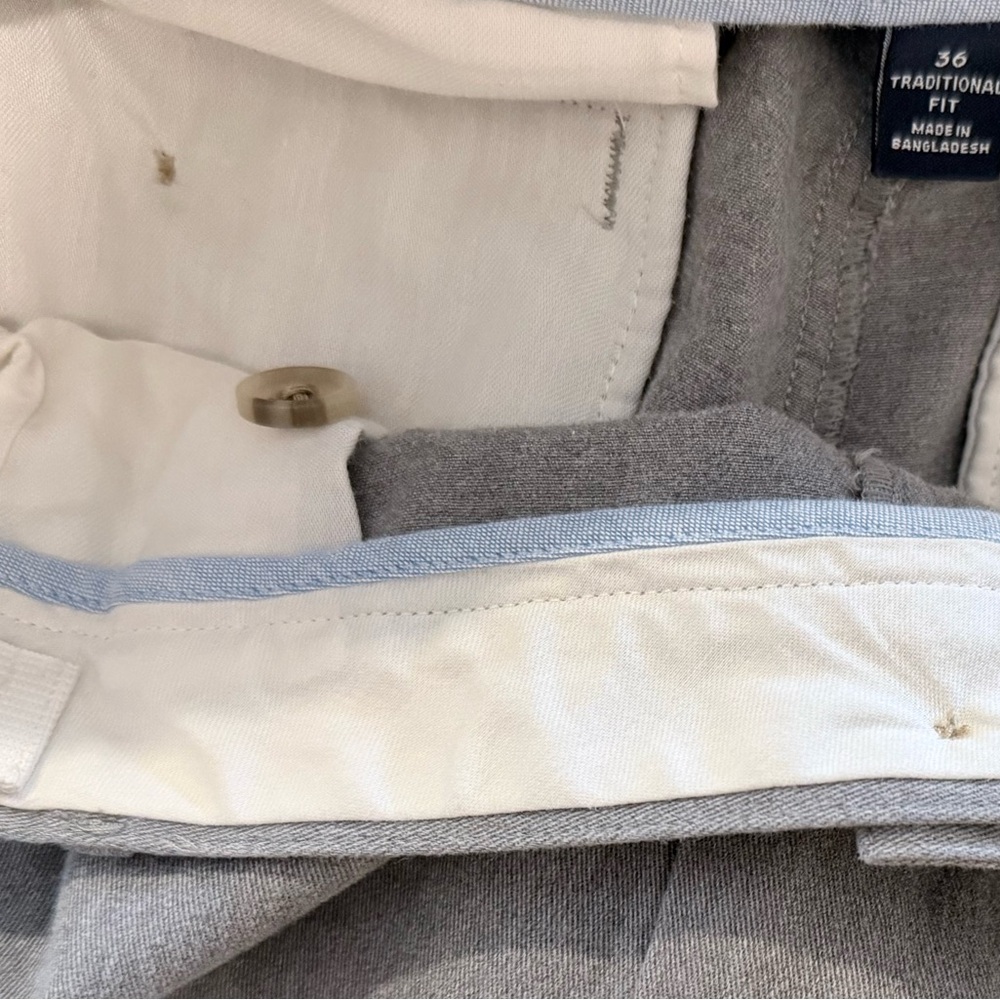 Lands' End Light Gray Traditional Fit Pants - Picture 8 of 9